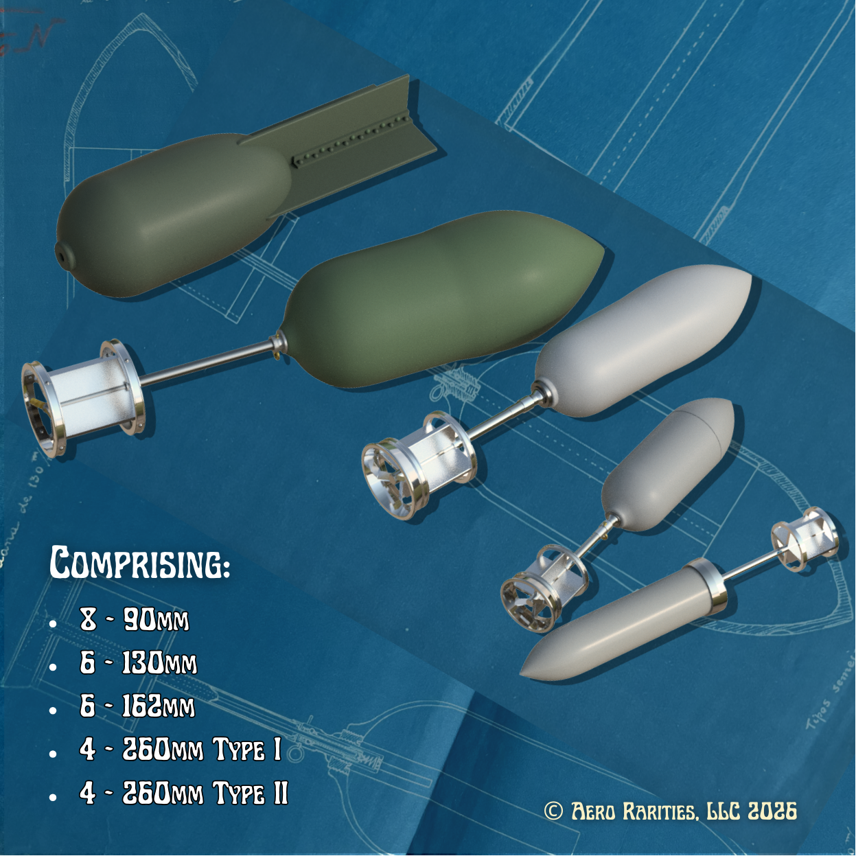 Victory Pack - WW1 Italian Converted Mortar Bombs